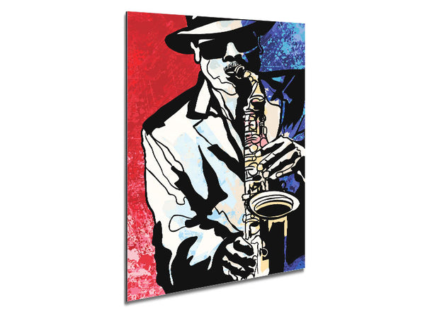Saxaphone Blues Metal Print