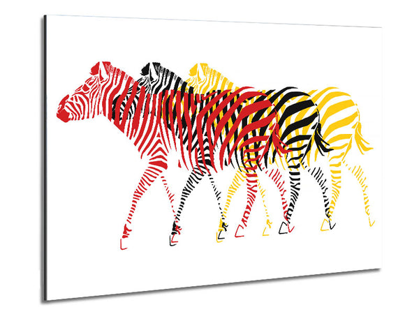 Pop Art Zebra 2 Metal Print
