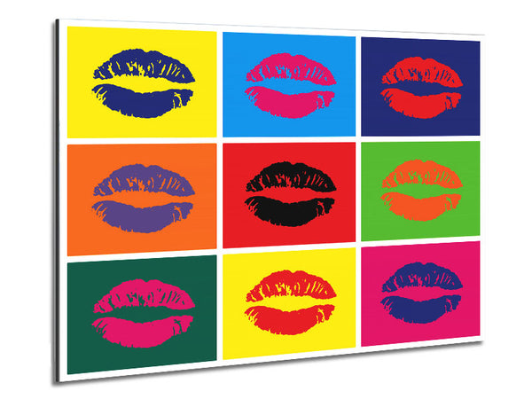 Lips Pop Art Metal Print