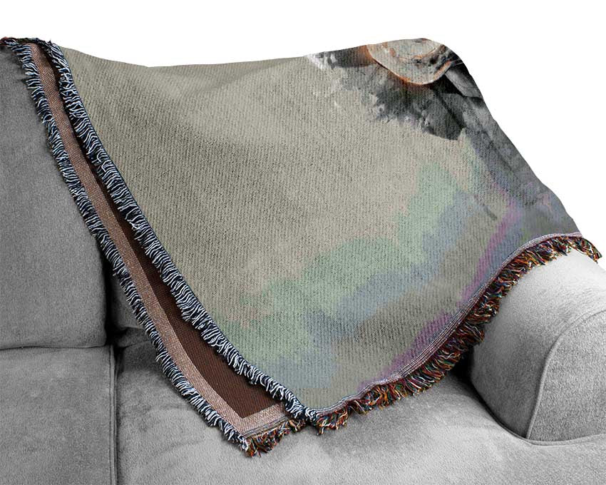 Fire Skull Woven Blanket