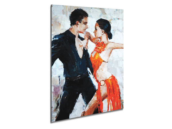 Salsa Dancers Metal Print