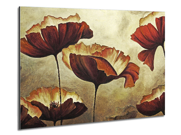 Chocolate Poppy Skies 1 Metal Print