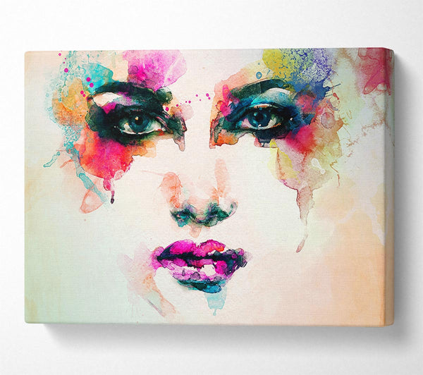  A Canvas Print of Rainbow Face Canvas Print