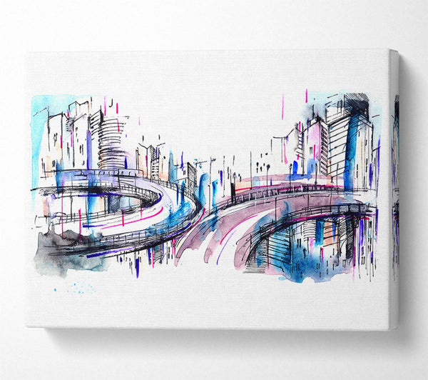  A Canvas Print of Ring Roads Through The City Canvas Wall Art