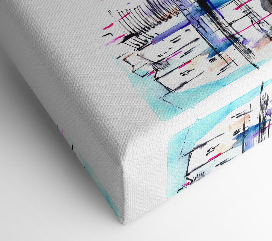  A Canvas Print of Ring Roads Through The City Canvas Wall Art