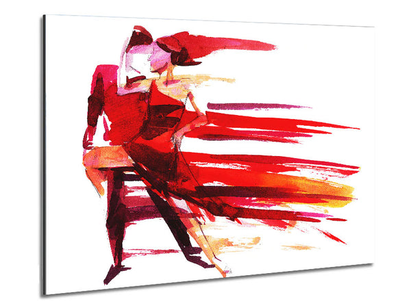 Red Hot Lovers Dancing Metal Print