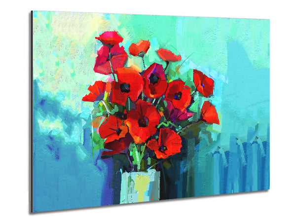 Poppy Vase Beauty Metal Print