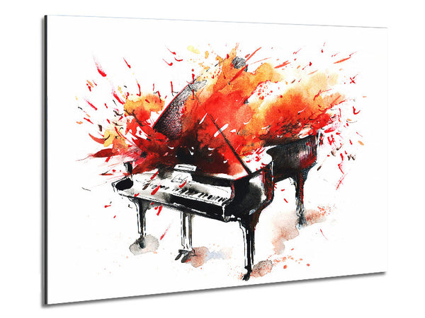 Piano Blast Metal Print