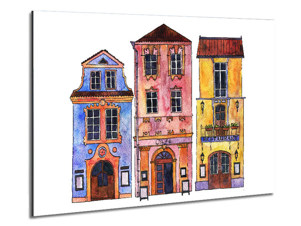 Town Houses In Paris Metal Print