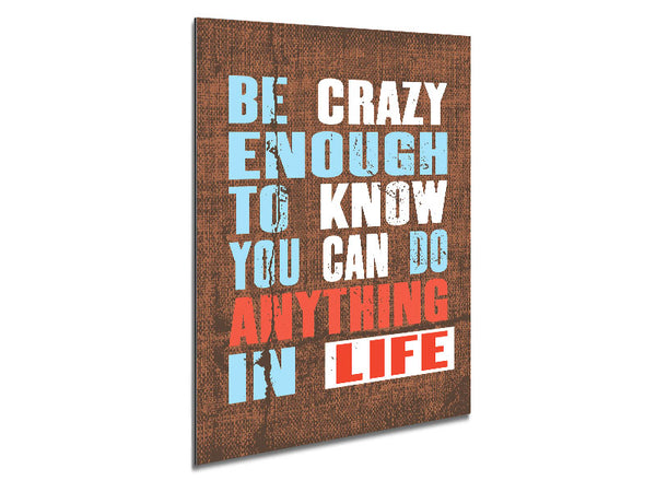 Be Crazy Enough To Know Metal Print