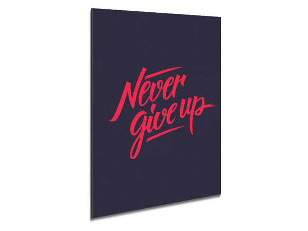 Never Give Up 1 Metal Print