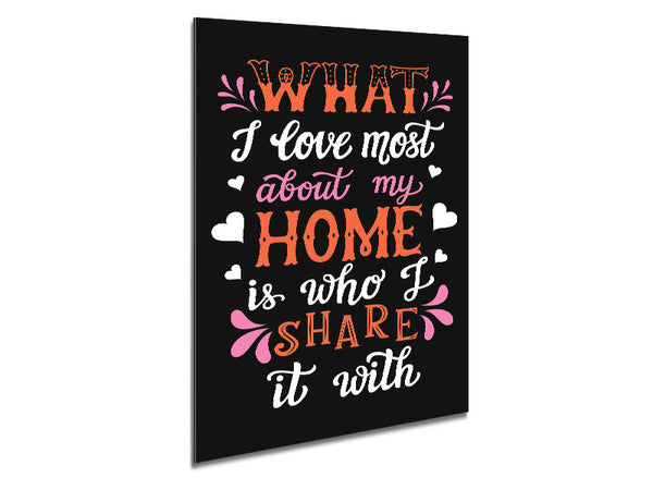 What I Love Most About My Home Metal Print