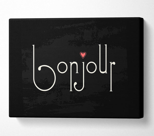  A Canvas Print of Bonjour 2 Canvas Wall Art