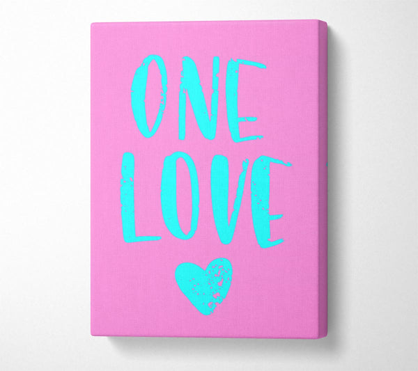  A Canvas Print of One Love Canvas Wall Art