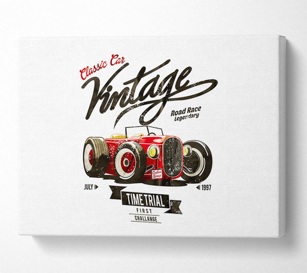  A Canvas Print of Vintage Road Race Canvas Wall Art