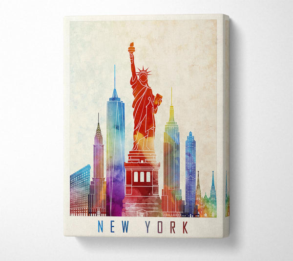  A Canvas Print of Rainbow New York Canvas Art