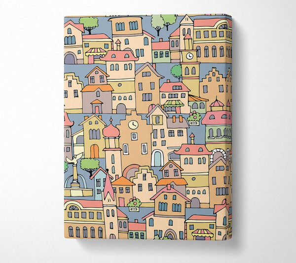  A Canvas Print of Town Houses Canvas Print