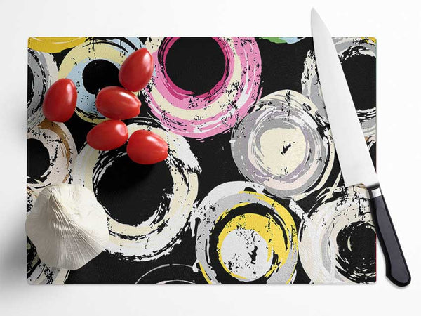 Circles Of Time Glass Chopping Board