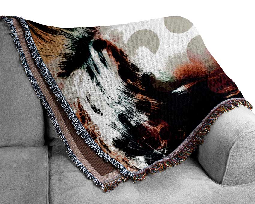 Pop Art Woman Woven Blanket