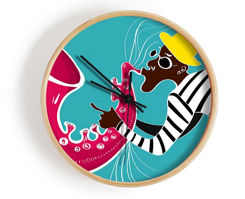 Saxophone Player Clock - Wallart-Direct UK