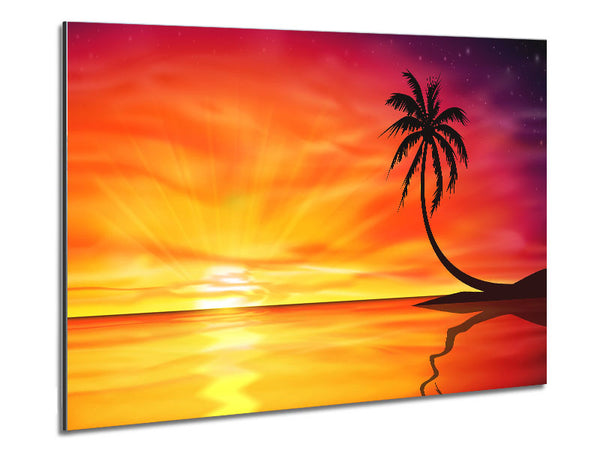 Ripples Of The Ocean Sunset Metal Print