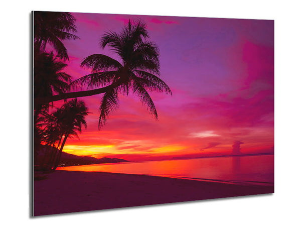Perfect Pink Sunset Skies Metal Print