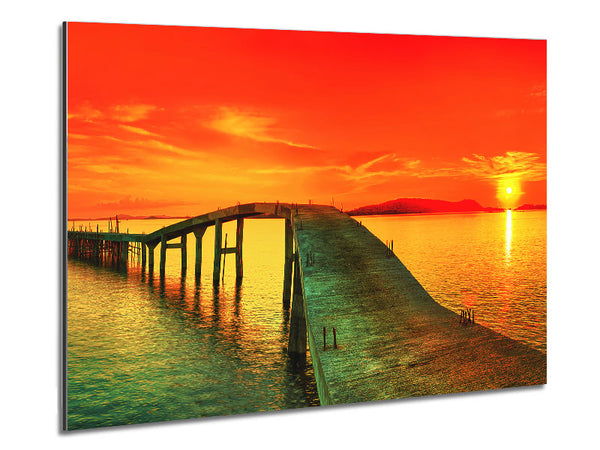 The Old Fishing Pier Metal Print