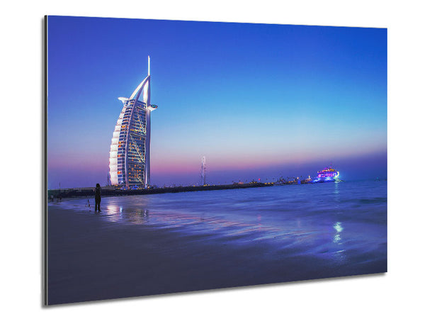 Burj Al Arab 7 Star Hotel Metal Print