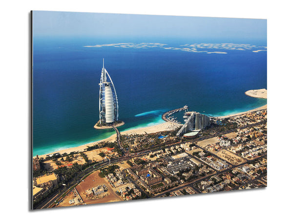 The Coast Line Of Burj Al Arab Metal Print