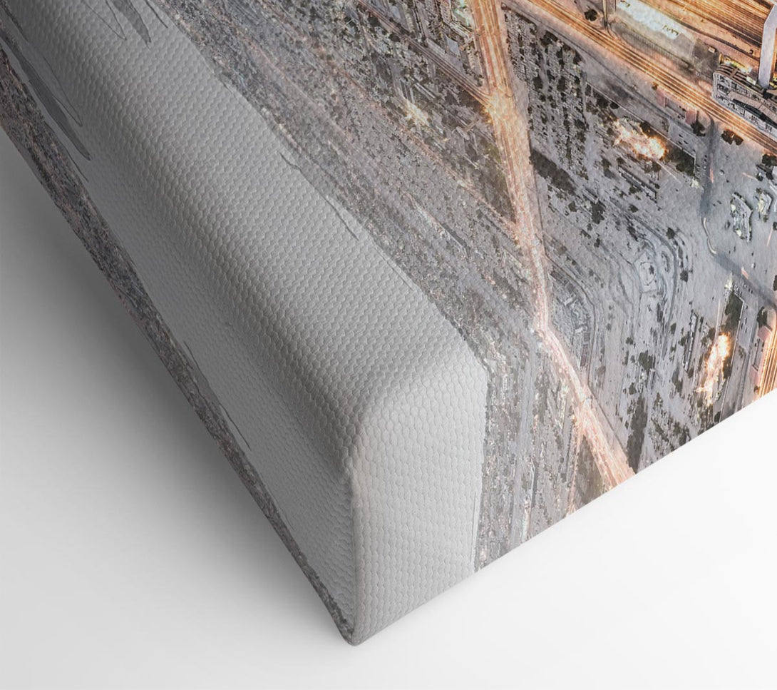  A Canvas Print of Golden City Roads Canvas Print