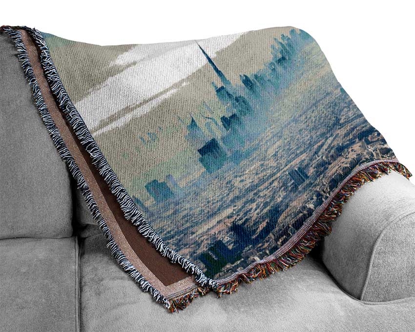 Mist Of The Morning City Woven Blanket