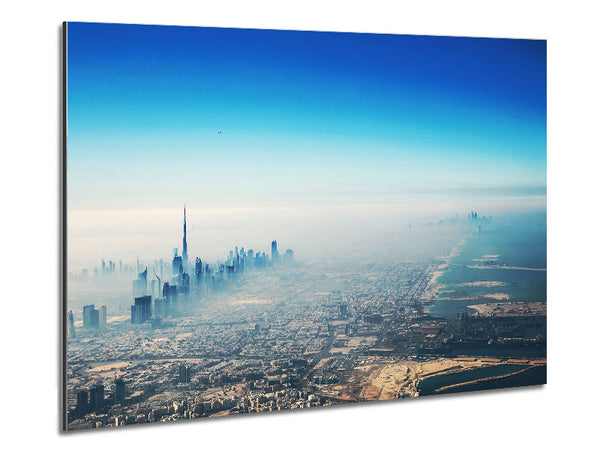 Mist Of The Morning City Metal Print