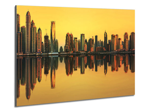 Golden Reflections Metal Print