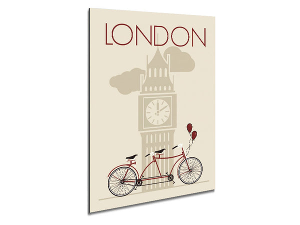 Bicycle At Big Ben Metal Print
