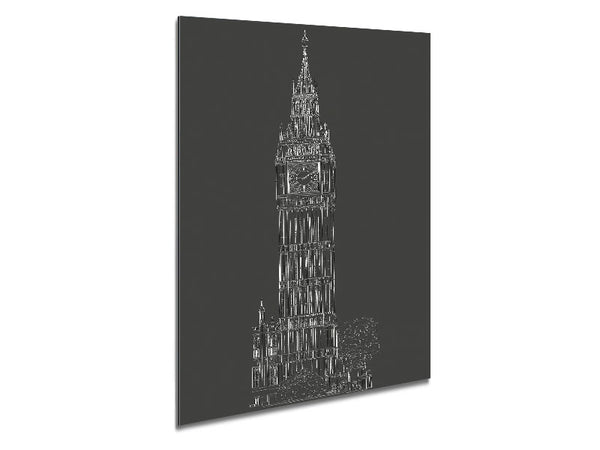 Big Ben Sketch 2 Metal Print