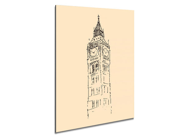 Big Ben Sketch 1 Metal Print