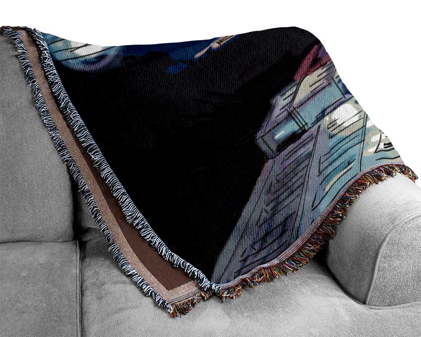 Eiffel Tower Streets 15 Woven Blanket