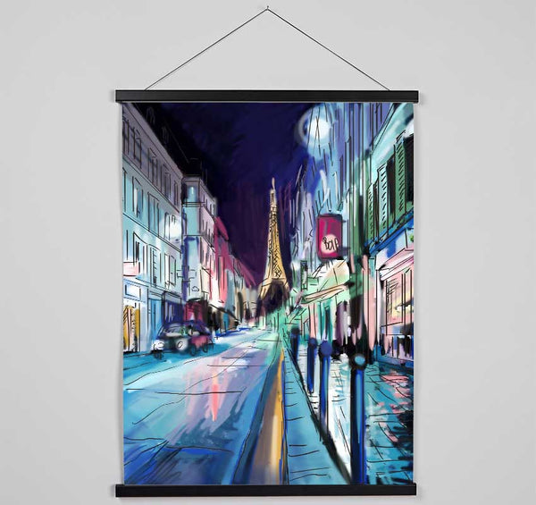 Eiffel Tower Streets 15 Hanging Poster - Wallart-Direct UK