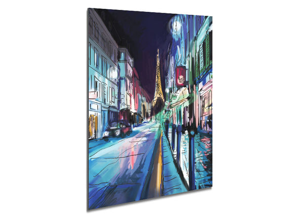 Eiffel Tower Streets 15 Metal Print