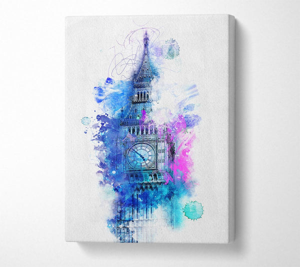  A Canvas Print of Watercolour Big Ben 2 Canvas Print