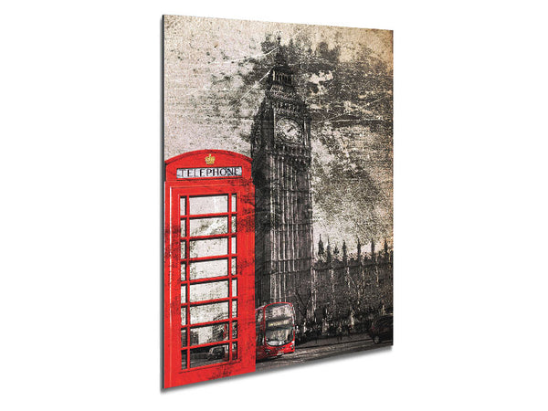 Retro Big Ben Metal Print