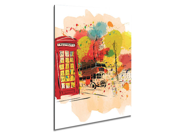 Funky Iconic City Metal Print