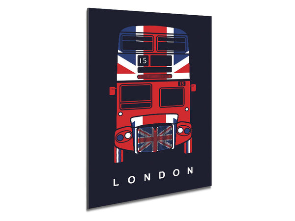 English Flag On A London Red Bus Metal Print