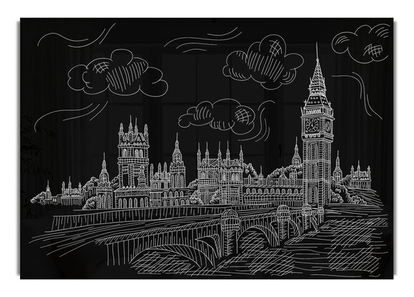 Houses Of Parliament And Big Ben Outline