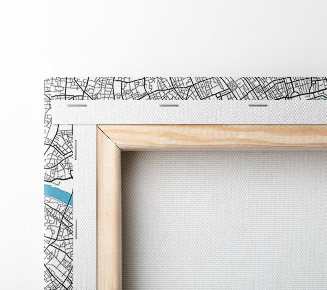  A Canvas Print of The Map Of London Thames 1 Canvas Print