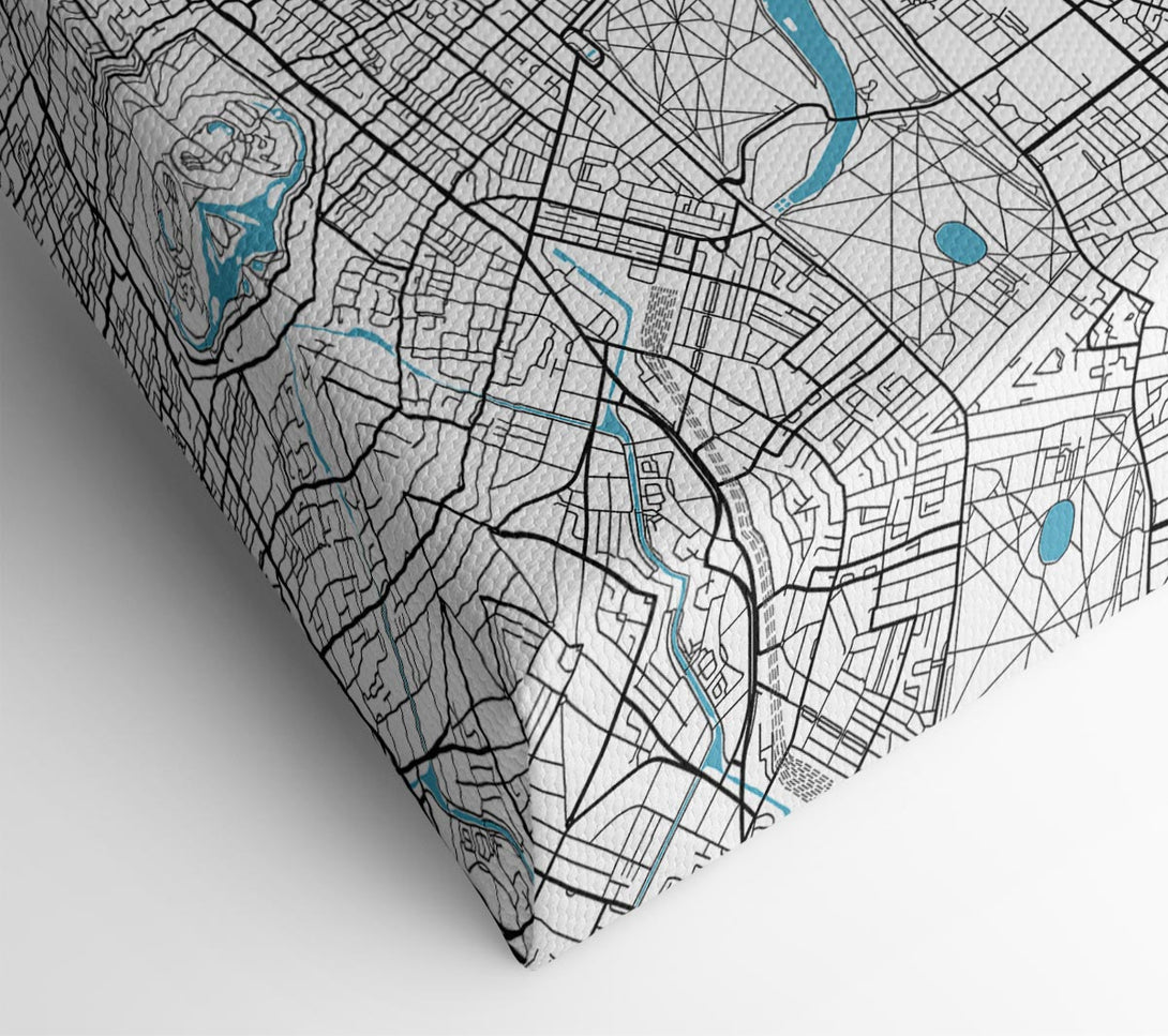  A Canvas Print of The Map Of London Thames 1 Canvas Print