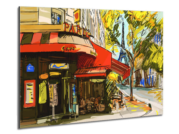 Eiffel Tower Streets 14 Metal Print