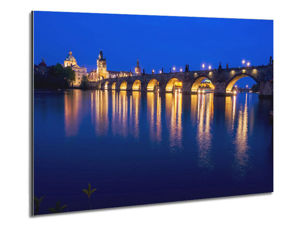 Charles Bridge Blues Metal Print