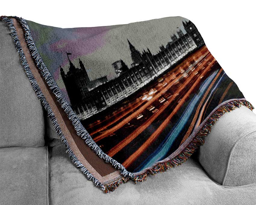 Tower Bridge Speed Of Light 3 Woven Blanket