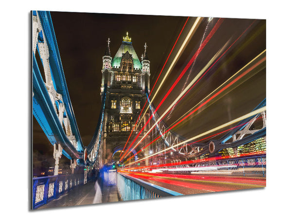 Tower Bridge Speed Of Light 1 Metal Print